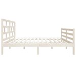 vidaXL Cadre de lit sans matelas blanc bois massif