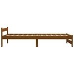 vidaXL Cadre de lit Marron miel Bois de pin massif 90x200 cm