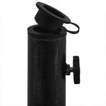 vidaXL Socle de parasol Noir 48x48x33 cm Fonte