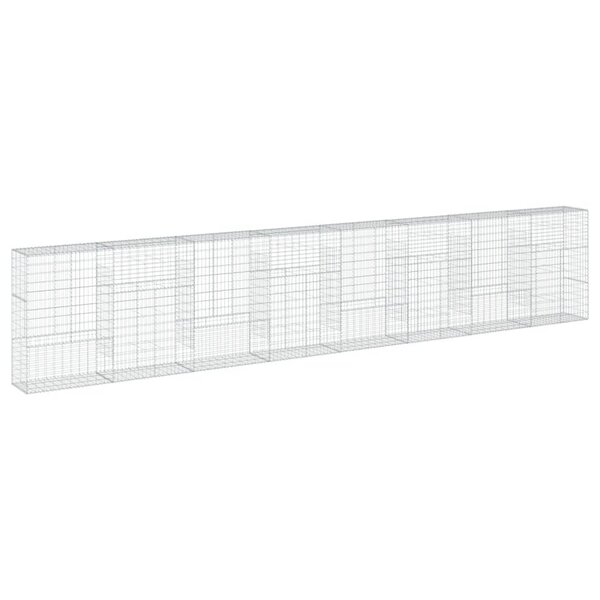 vidaXL Panier gabion avec couvercle 800x50x150 cm fer galvanisé