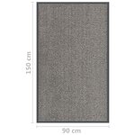 vidaXL Paillasson touffeté 90x150 cm Marron clair