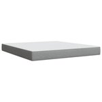 vidaXL Sommier à lattes de lit avec matelas Gris clair 180x200cm Tissu