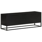 vidaXL Meuble TV 110x30x40 cm bois massif de manguier et fer