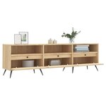 vidaXL Meuble TV chêne sonoma 150x30x44 5 cm bois d'ingénierie
