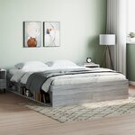 vidaXL Cadre de lit sonoma gris 160x200 cm