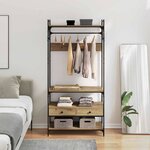 vidaXL Armoire chêne artisanal 89 x 39 x 184.5 cm Bois d'ingénierie