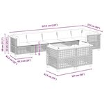 vidaXL Salon de jardin avec coussins 9 Pièces beige résine tressée