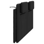 vidaXL Coussin de tête de lit noir 180 cm similicuir