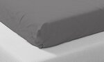 Drap housse en coton bio 160 x 200 cm - Gris