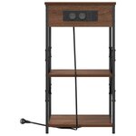 vidaXL Cabinet de chevet avec étagère Chêne marron 41 x 31 x 76 cm