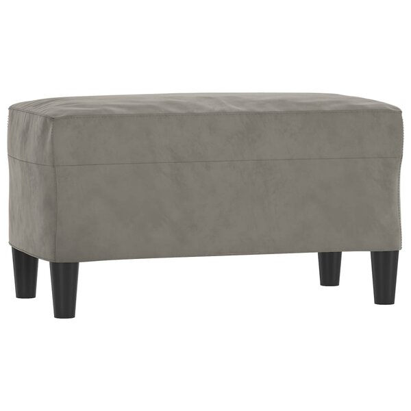 Banc banquette 70 x 35 x 41 cm velours gris clair 02_0010524