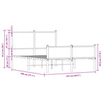 vidaXL Cadre de lit en métal sans matelas chêne sonoma 120x190 cm