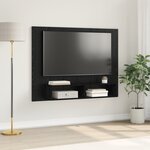 vidaXL Meuble TV mural Chêne Noir 120 x 23 5 x 90 cm Bois d'ingénierie