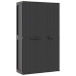 vidaXL Armoire de rangement d'extérieur noir 97x37x165 cm PP