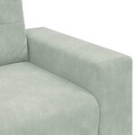 vidaXL Fauteuil Gris clair 60 cm Velours