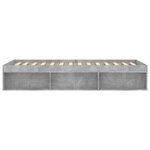 vidaXL Cadre de lit gris béton 90x200 cm