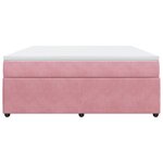 vidaXL Sommier à lattes de lit avec matelas Rose 180x200 cm Velours