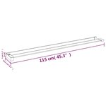 vidaXL Étagère de douche paroi de douche à l'italienne Chromé 115 cm