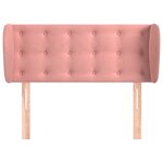vidaXL Tête de lit avec oreilles Rose 103x23x78/88 cm Velours