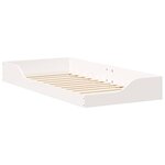 vidaXL Cadre de lit Blanc 100 x 200 cm Pin massif