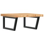 vidaXL Étagère de vasque murale acier et bois de chêne massif