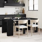 vidaXL Table à dîner 180 x 85 x 75 cm Bois d'ingénierie Chêne noir