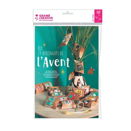 Calendrier de l'avent 24 boîtes kraft à décorer