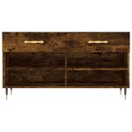 vidaXL Banc à chaussures chêne fumé 102x35x55 cm bois d'ingénierie