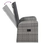 vidaXL Ensemble de salle à manger de jardin de 5 pièces avec coussins gris en poly rattan d'acacia