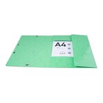 Chemise 3 rabats élastiques Max Capacité IDERAMA Carte pelliculée 425g Anis EXACOMPTA