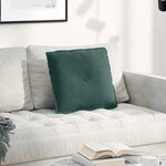 vidaXL Coussin de Dos Vert foncé 50 x 45 cm Tissu en velours côtelé