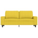 vidaXL Canapé à 2 places Jaune clair 140 cm Tissu