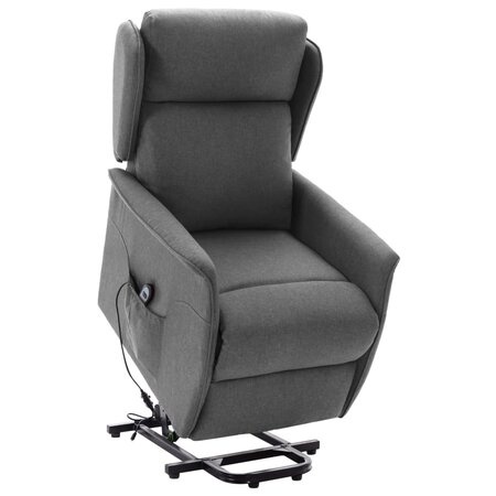 vidaXL Fauteuil Gris clair Tissu