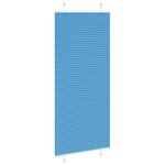 vidaXL Store plissé bleu 95x200 cm largeur du tissu 94 4 cm polyester