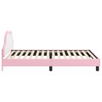 vidaXL Cadre de lit avec tête de lit Rose 90 x 200 cm PU