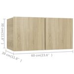 vidaXL Ensemble de meuble TV 4 Pièces Chêne sonoma Bois d'ingénierie