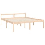 vidaXL Lit pour personne âgée et tête de lit très grand bois massif