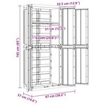 vidaXL Armoire de rangement d'extérieur noir 97x37x165 cm PP