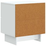 vidaXL Cabinet de chevet avec tiroir 2 Pièces Blanc 43 x 34 5 x 47 5 cm