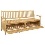 vidaXL Banc de rangement 2 -Seater 170 x 63 x 84 cm Acacia massif