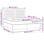 vidaXL Sommier à lattes de lit matelas et LED Gris clair 180x200 cm