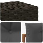 vidaXL Sofa de milieu extérieur Bois d'Acacia Massif Naturel