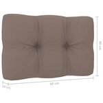 vidaXL Chaise de jardin avec coussins taupe Bois de pin imprégné