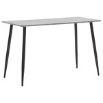 vidaXL Table de salle à manger Gris 120x60x75 cm MDF