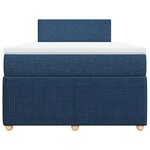 vidaXL Sommier à lattes de lit avec matelas Bleu 120x200 cm Tissu