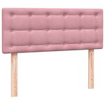 vidaXL Sommier à lattes de lit avec matelas rose 120x210 cm velours
