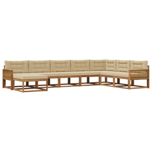 vidaXL Ensemble de canapés d'extérieur 8 pc Naturel et Beige