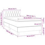 vidaXL Sommier à lattes de lit avec matelas Taupe 90x200 cm Tissu