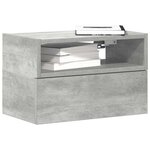 vidaXL Tables de chevet murales 2 Pièces gris béton 45x26x28 5 cm