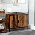 vidaXL Armoire lavabo vieux bois 80x30x60 cm bois d'ingénierie